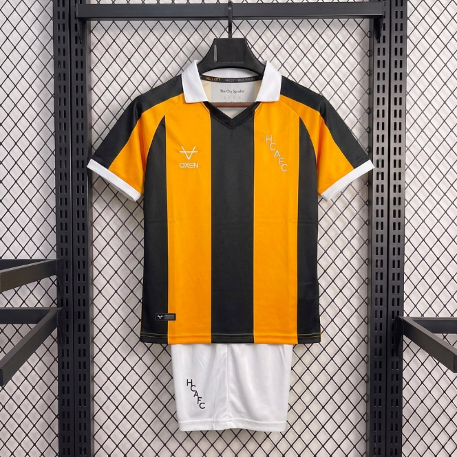 2026-27 Hull City Home Kids Soccer Kits Shirt With Shorts